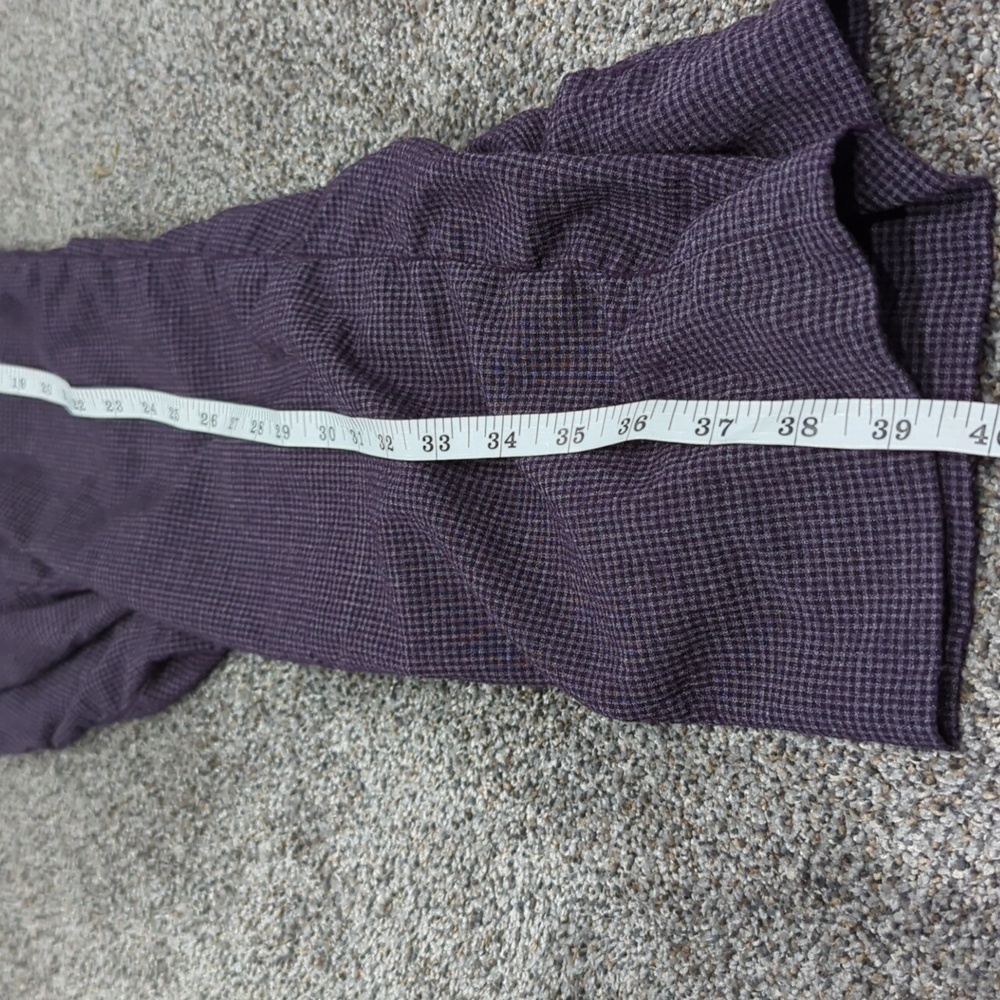 Ted Baker Men's Wool Purple Plaid Check Jem Pant Size 35R - Picture 9 of 11